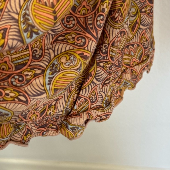 ANTHROPOLOGIE Matilda Paisley Ruffle Lettuce edge Wide Leg Romper Jumper Size XS - Picture 6 of 12